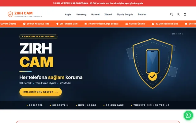 Zırh Cam demo mağazası
