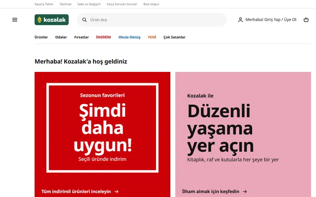 Kozalak demo mağazası